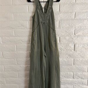 Anthropologie Green Jumpsuit